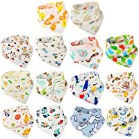Los mejores  - Baberos Bebe Bandanas Drool Babas Tela Nina Nino Recien Nacido Algodon Absorbente Suaves Dentición (10 baberos unisex)